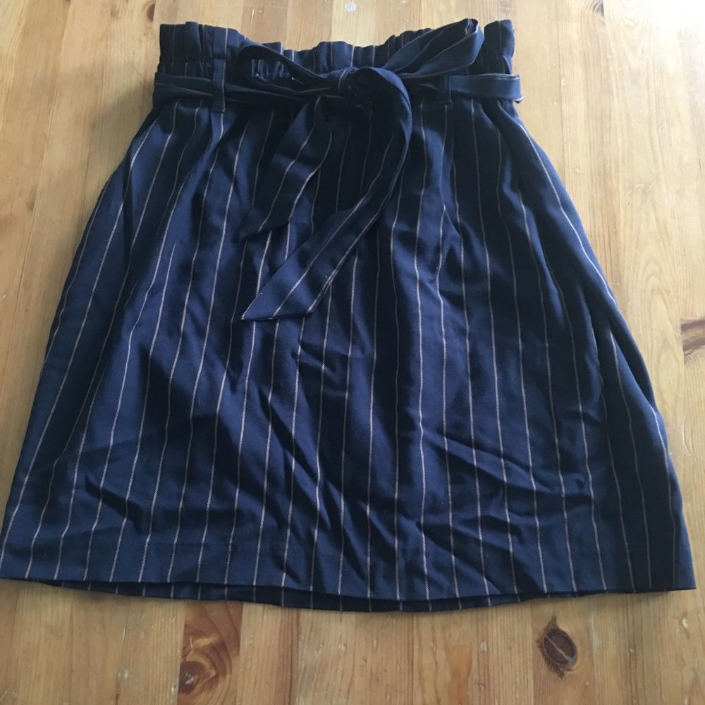 Dynamite Striped Skirt - Elastic Waistband, Size M
